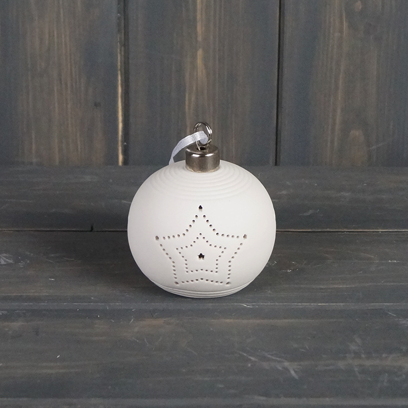 Ceramic light up bauble with Star (5.7cm) detail page